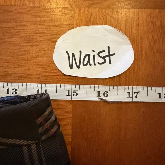 Vintage 90s Womens Brown Plaid boot cut Pants Size 10 By Bay - Picture 3 of 9